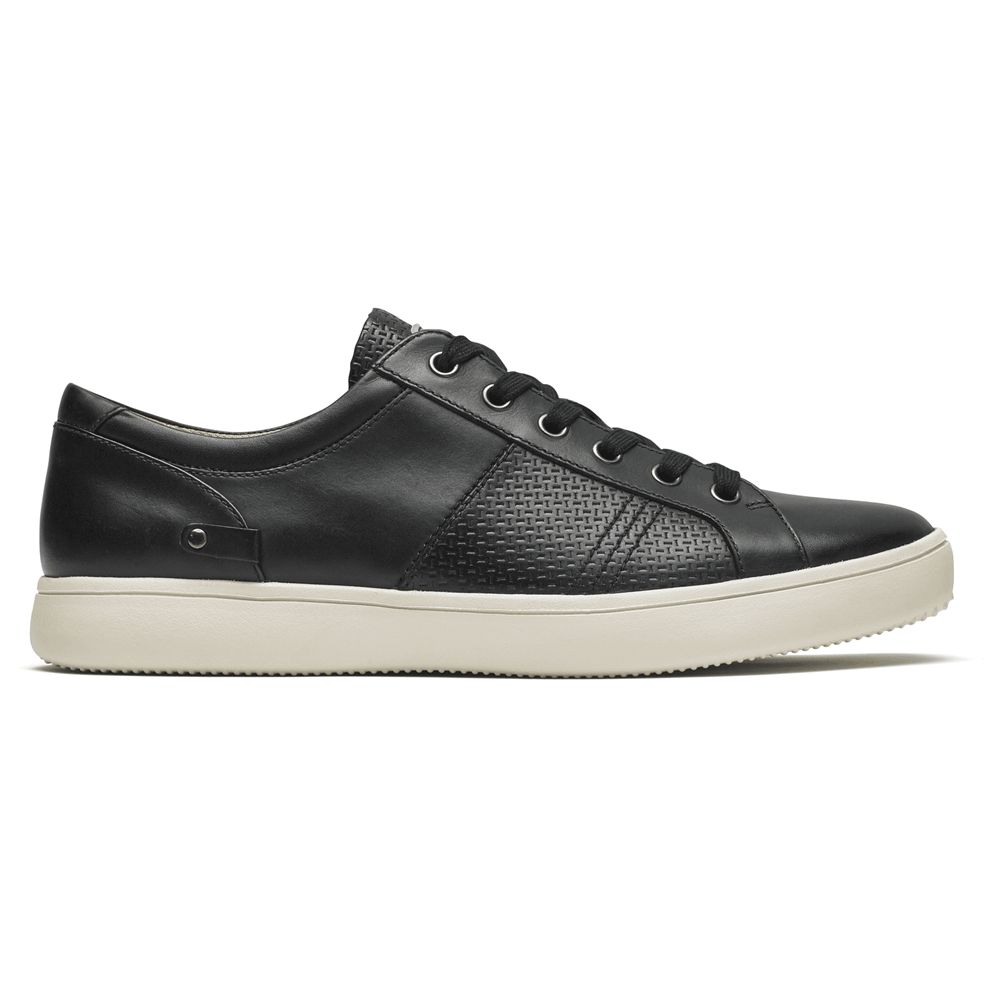 Rockport Colle Tie - Mens Sneakers - Black - NZ (JBN-974581)